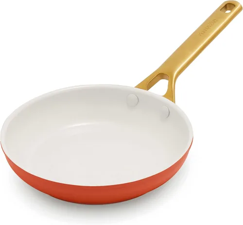Vista 15 de GreenPan Sartén antiadherente Reserve Pro de 8 pulgadas, cerámica certificada NSF, sartén anodizada dura sin PFAS, asas de acero inoxidable, apta