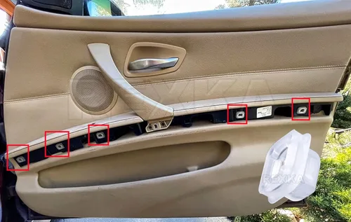 Vista 5 de Rexka 15 Uds. Moldura interior Retenedor de puerta de moldura de acabado Clips E46 E90 E91 X5 Compatible con BMW 320i 323i 325i 328i 330i M3 X5 E53