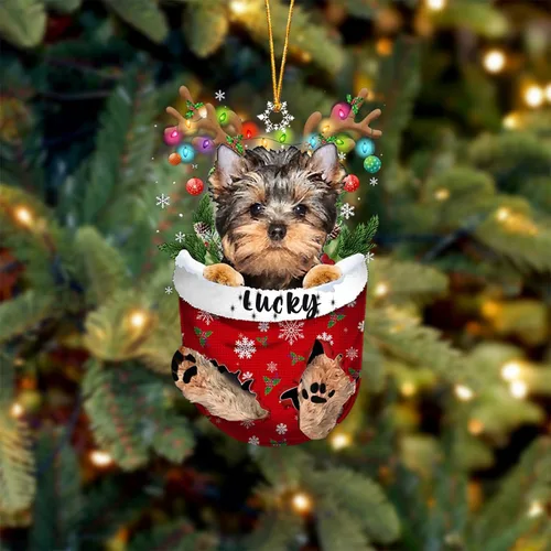 Vista 23 de Adorno de Navidad personalizado para perro Airedale Terrier en bolsillo de nieve, adorno para árbol de Navidad, idea de regalo para amantes
