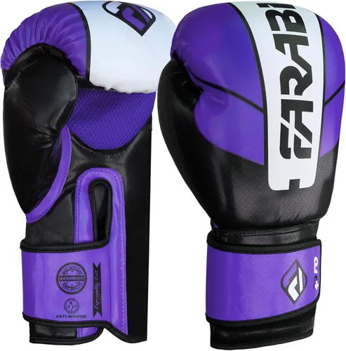 Vista 3 de Farabi Sports Boxing Gloves Men and Women Kickboxing Gloves - Muay Thai Gloves 10-oz 12-oz 14-oz 16-oz Red & Purple Boxing Gloves for Punching Bag