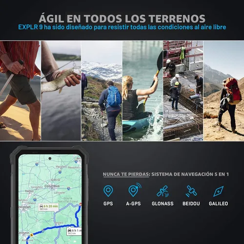 Vista 8 de TESLA EXPLR 9 128GB Smartphone Teléfono resistente Teléfono celular Android DualSIM y MicroSD expandible Batería de 8300 mAh Resistente a
