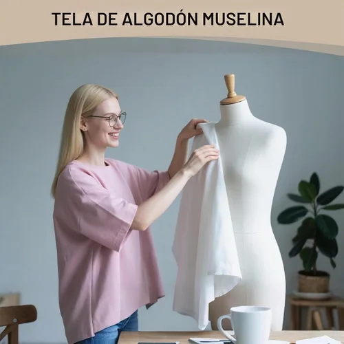 Vista 5 de The Yard - Tela de muselina 100 % algodón, 60 pulgadas x 1 yarda, tela de lino de muselina blanqueada, telas drapeadas adecuadas para coser