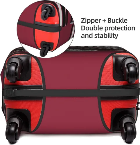 Vista 4 de Fundas de equipaje personalizadas con nombre y número, funda de maleta lavable elástica personalizada para equipaje, Arizona, Fútbol