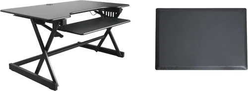 Vista 39 de Rocelco - Convertidor de escritorio para trabajar de pie con altura ajustable de 32 pulgadas - Estación de trabajo para computadora sentada o de pie