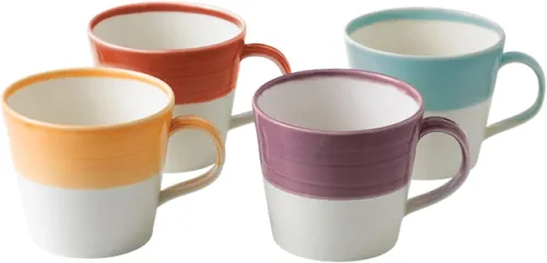 Vista 10 de Royal Doulton 1815 Juego de 4 platos llanos con patrones mixtos