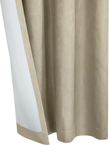 Vista 4 de Loft Living Panel de cortina jacquard opaca con ojales, color esmeralda, 52 x 95 pulgadas, lino