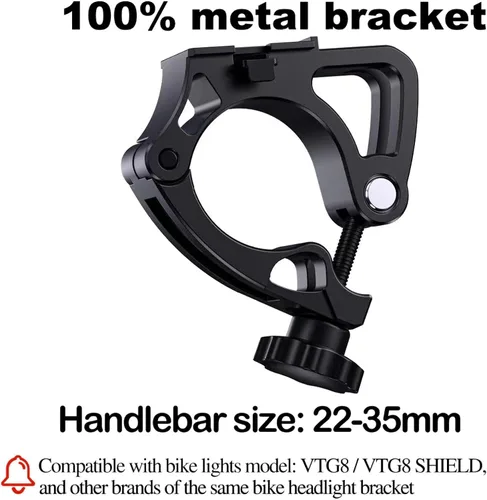 Vista 3 de VICTAGEN Soporte de repuesto para luces de bicicleta modelo VTG8 VTG8Shield B3, base de montaje de faros de bicicleta, soporte de luz de bicicleta