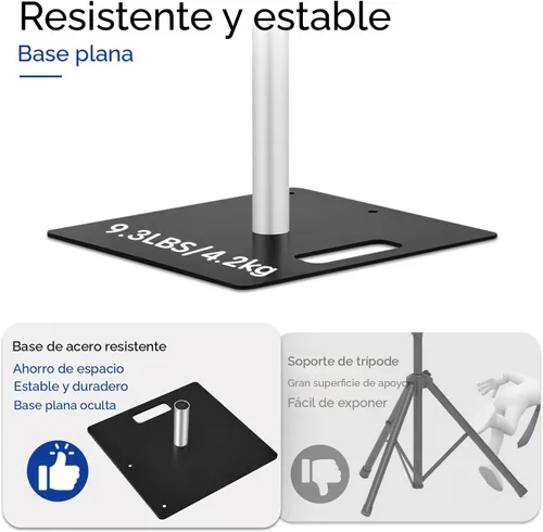 Vista 2 de Hecis Soporte de fondo de tubo y cortina, soporte de fondo de 8 x 10 pies, fondo de metal ajustable resistente para bodas, fiestas, fiestas