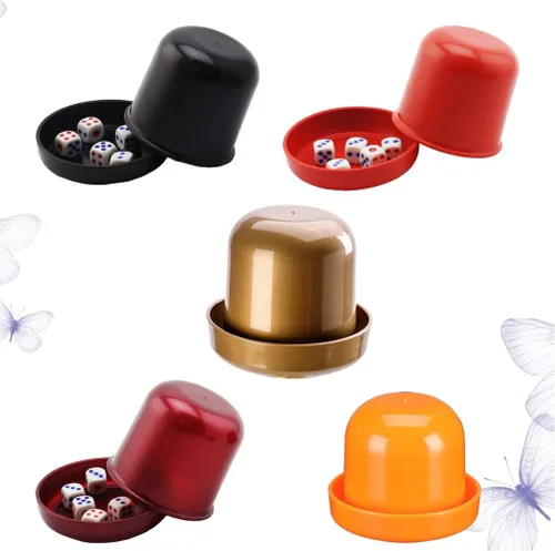 Vista 9 de NUOBESTY Juego de dados para juegos profesionales de dados para mentirosos Farkle Bar Ktv anti trampas caja de dados con 5 dados (color)