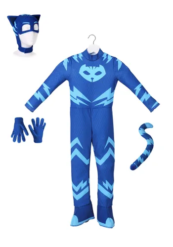 Vista 4 de Disfraz Deluxe de Catboy de PJ Masks para Niños Multicolor