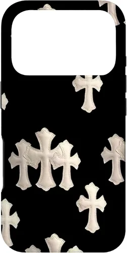 Vista 30 de Funda en blanco y negro con cruces para iPhone 17
