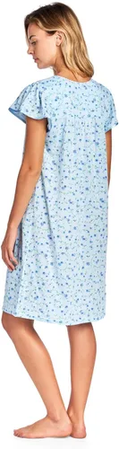 Vista 3 de Casual Nights Camisón de manga larga para mujer, diseño floral.