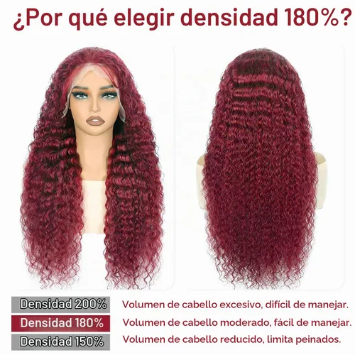 Vista 2 de Nsvnsv Peluca de cabello humano burdeos 99j borgoña de 13 x 6 pulgadas, pelucas de encaje frontal transparente HD de cabello humano prearrancado 99J