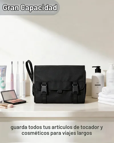 Vista 5 de Relavel Neceser colgante para viajar, 01 Negro, XL