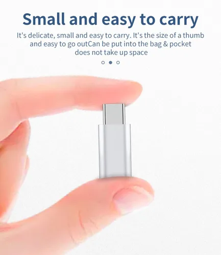 Vista 4 de Adaptador micro USB hembra a USB C macho (paquete de 3) compatible con Samsung Galaxy Note 10 S21 S20 Pixel 5XL iPad Pro Air4 LG Ultra Z Flip