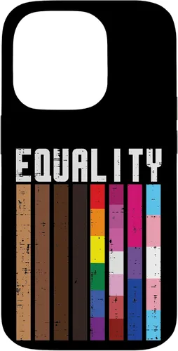 Vista 17 de Igualdad Negro LGBT Pride Rainbow Lesbian Gay Bi Trans - Funda de regalo para iPhone 17