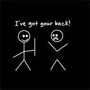Vista 2 de Camiseta divertida sarcástica con texto en inglés "I Got Your Back Stick