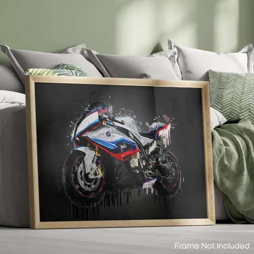 Vista 6 de Inspirational Wall Art Co. - Abstracto CBR - Sportbike Honda Motocicleta Retro Shop Garage Biker Regalo Motivación Citas Pósters - Impresión