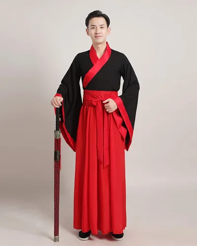 Vista 5 de Ez-sofei Disfraz de cosplay tradicional chino de Kung Fu Hanfu para hombre