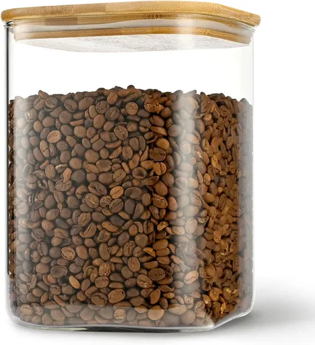 Vista 13 de D2scrma Recipientes herméticos cuadrados para especias de 5 onzas con tapa de bambú, juego de 12 con etiquetas negras, frasco apilable para especias