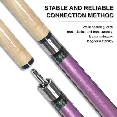 Vista 2 de HomeSeason 58in 2-Piece Pool Cue, 18/19/20/21oz Professional Maple Billiards Stick 3D Printed Lizard Grip with Case, 12.5mm Tip Stainless Steel 18oz