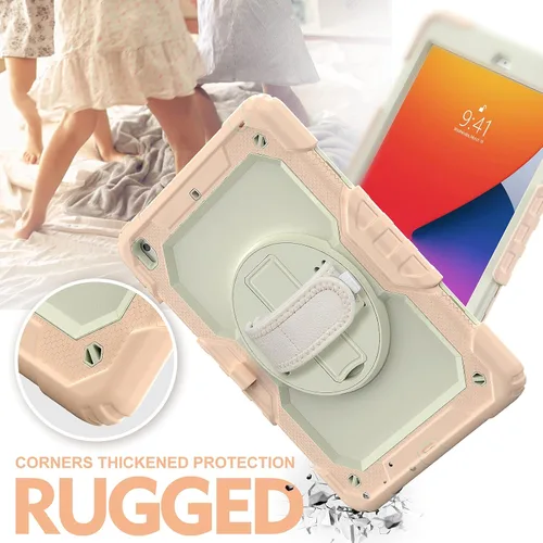 Vista 7 de BLOSOMEET Bonita funda para iPad de 9ª generación 2021 de 10.2 pulgadas con protector de pantalla de vidrio templado y soporte para bolígrafo, funda
