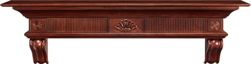 Vista 5 de Pearl Mantels ARYB6041670 - Estantería de madera con detalles elegantes, 60 pulgadas, color cereza envejecida