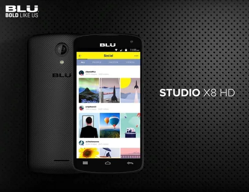Vista 4 de Smartphone desbloqueado BLU Studio X8 HD - 5.0 pulgadas GSM, Negro
