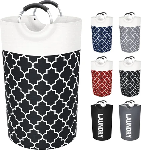 Vista 23 de Fabspace Cesta Grande para Ropa Sucia Cesto para Ropa Sucia Bolsa Contenedor de Lavado Bolsa para Ropa Plegable Alta con Asas Impermeable Viaje Baño