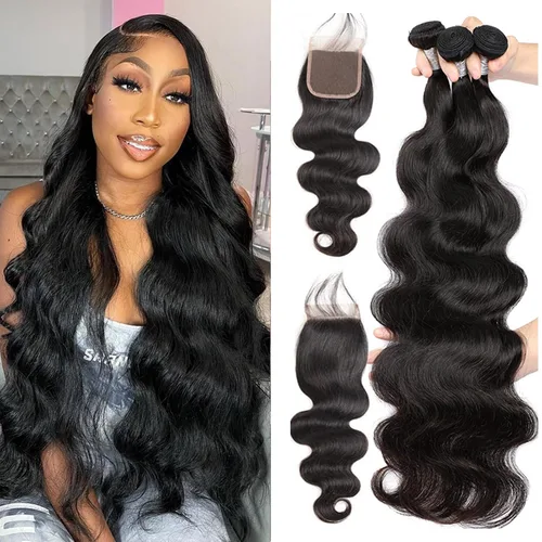 Vista 14 de 13x4 Cierre frontal de encaje de oreja a oreja con onda corporal, cabello humano brasileño virgen, encaje transparente HD, con cabello de bebé