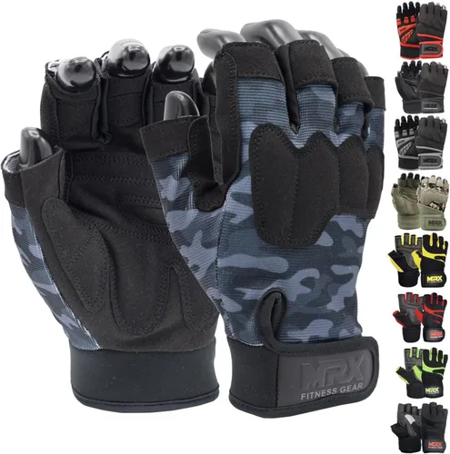 Vista 23 de MRX - Guantes de levantamiento de pesas para hombres, guantes de entrenamiento para hombre, guantes de levantamiento de muñeca, guantes de gimnasio
