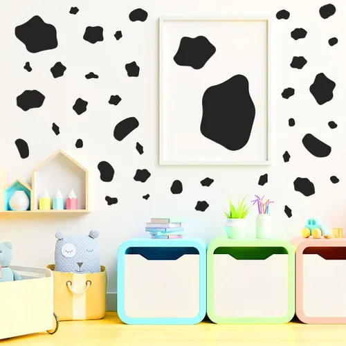 Vista 5 de Calcomanías de pared con estampado de vaca, calcomanías de automóvil, regalos para amantes de las vacas para niñas, niños, dormitorio, cuarto