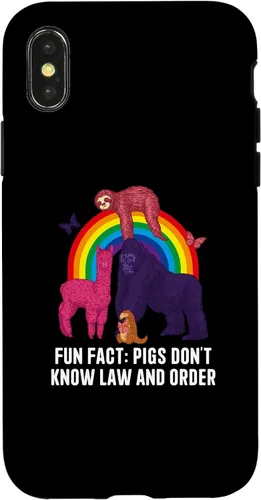 Vista 4 de iPhone 15 Pigs Dont Know Law and Order Funny Animal Pun Humor Case