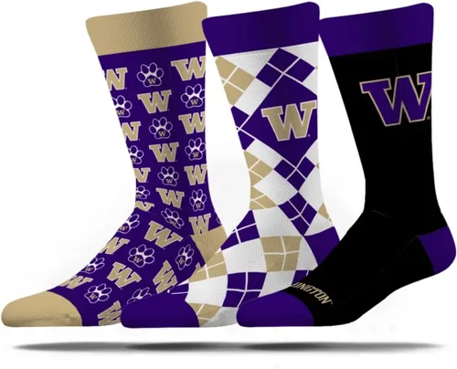 Vista 8 de Strideline Calcetines de vestir NCAA para hombre - The Executive paquete de 3 - Talla única para la mayoría Blue and Orange