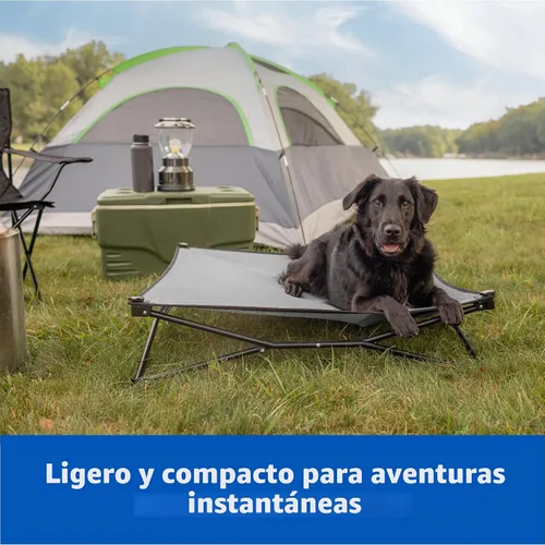 Vista 3 de Coolaroo On-The-Go - Kit de cama elevada para perros portátil y refrescante con tela HeatShield para perros pequeños, ligera y compacta, incluye