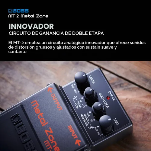Vista 3 de Boss MT-2 Metal Zone - Pedal de distorsión para guitarra