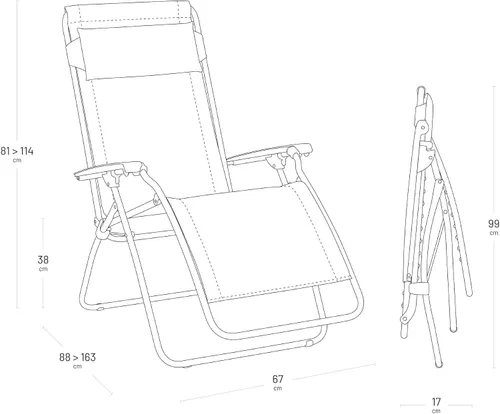 Vista 5 de Lafuma - Zero Gravity Chair - Outdoor Recliner Chair Rclip Batyline®iso Magnolia Tubing Titane - Made in France - LFM4023_9269-5 Year Warranty Pink