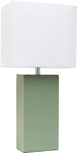 Vista 12 de Elegant Designs LT1025-PRP-LB Lámpara de mesa moderna envuelta en cuero para sala de estar, pasillo, entrada, dormitorio, oficina, púrpura