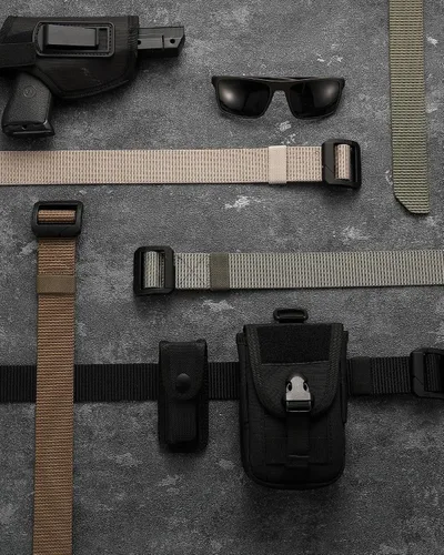 Vista 6 de CHAOREN Cinturón táctico para hombre - Cinturón EDC de nailon para CCW militar