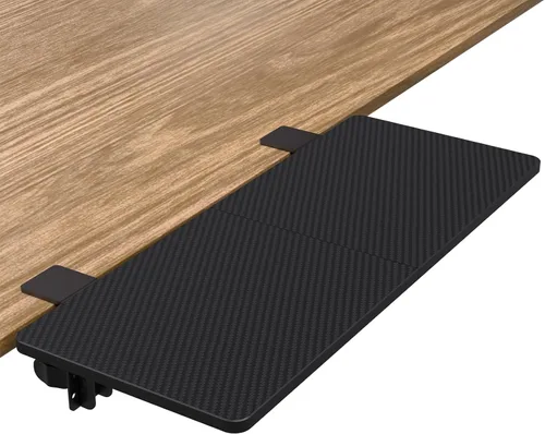 Vista 11 de Suptek DSF3LB - Extensor de escritorio de 9.5 x 23.6 pulgadas, soporte de muñeca, plataforma plegable para bandeja de teclado, adecuado para Negro