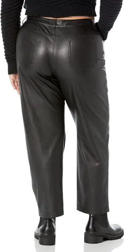 Vista 5 de The Drop Women's Jack Vegan Leather High Waisted Straight Leg Pant
