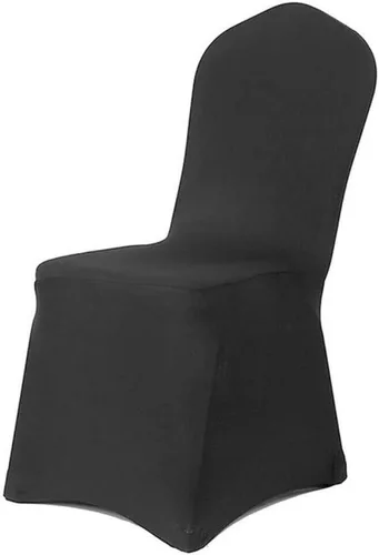 Vista 11 de Funda para silla de color sólido, funda elástica de elastano, para banquete de boda, fiesta, banquete, hotel, comedor, color blanco
