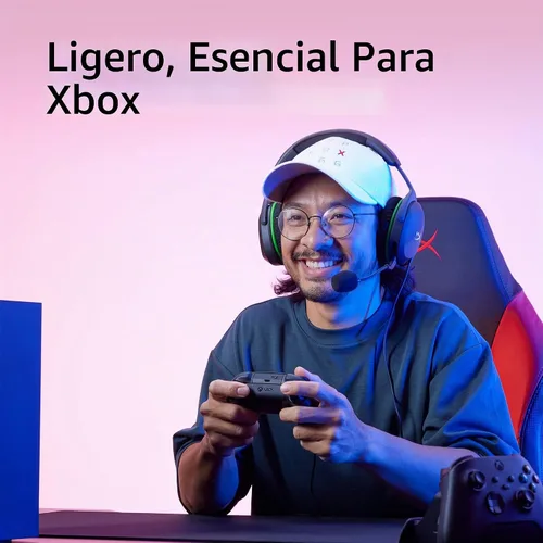 Vista 4 de HyperX CloudX Stinger 2 Core - Auriculares para juegos de Xbox, ligeros, con micrófono, función de girar para silenciar, controladores de 40 mm