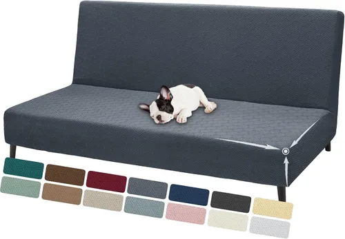 Vista 13 de ZNSAYOTX - Fundas elásticas para futón de tamaño completo 2025, fundas para sofá cama sin brazos de moda, funda de futón suave y duradera para cama