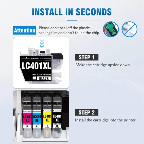 Vista 6 de LC401XL LC401 MFC-J1010DW - Cartuchos de tinta para impresora Brother LC 401XL 401 XL Cartucho de tinta compatible con impresora MFC J1010DW