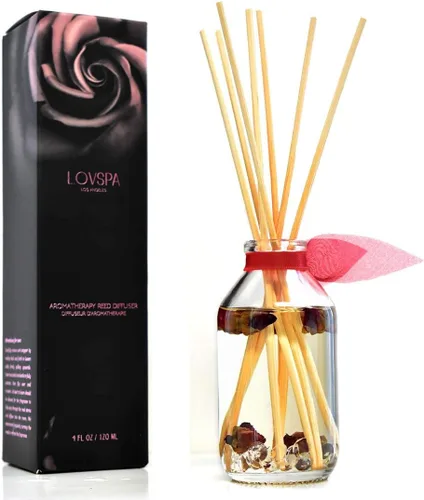 Vista 35 de Set de difusor de cañas, difusor de aceite perfumado con aroma a ámbar romántico y varillas, accesorios de fragancia para el hogar para decorar