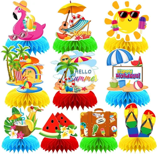 Vista 10 de 10 piezas de centros de mesa de panal de abeja de San Valentín para la mesa, decoraciones de San Valentín, centro de mesa de panal, centros de mesa