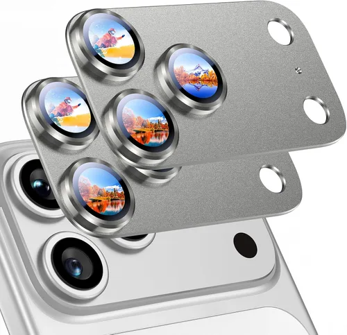 Vista 41 de Uyiton Compatible con iPhone 17 Protector de Lente de Cámara - [No es Fácil de Romper][Fuerte Adsorción][Compatible con Fundas] Protector de Cámara