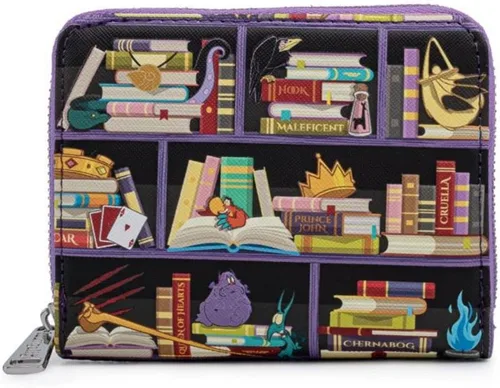 Vista 2 de Loungefly Disney Villains Books - Cartera con cremallera, Multi, Cartera con cremallera