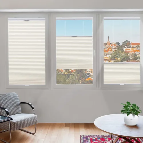 Vista 16 de Tonature Persianas Celulares de Tamaño Personalizado para Ventanas Cortinas Blackout sin Cordón Persianas Enrollables Protección UV Aislamiento